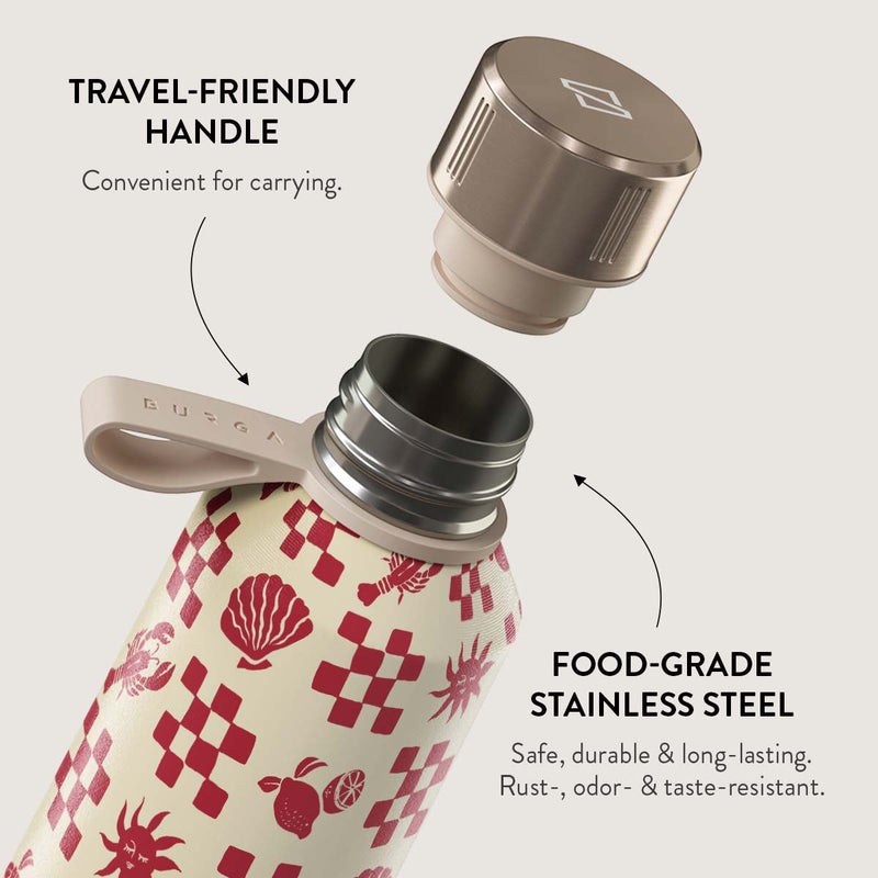 Burga Water Bottle. Keep Your Drinks At The Perfect Temperature And Your Style Impeccable, Whether At The Gym, Office, Or Outdoors (Ciao) (500 Ml) - Image 3